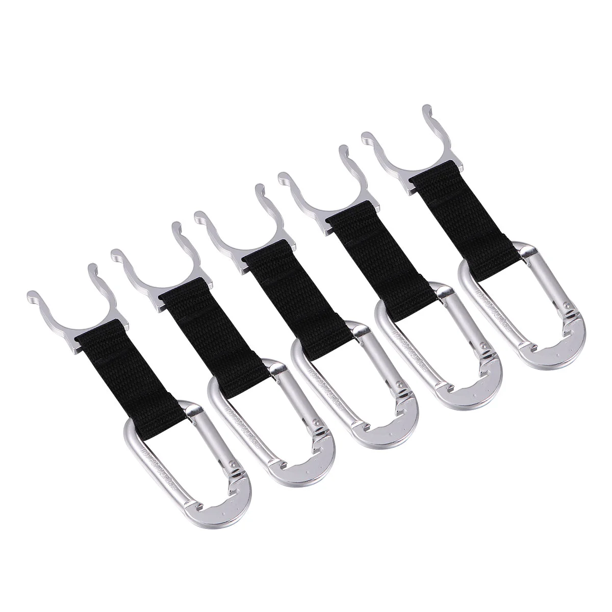 

5 Pcs Aluminum Alloy Water Bottle Buckle Holder Belt Drink Clip Carabiner Travel Hiking Camping Portable Scratch Resistant Save