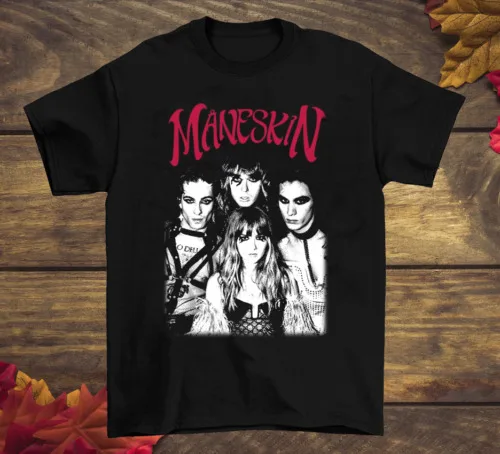 Maneskin Band 2022 Music Gift For Fan Black All Size T-Shirt