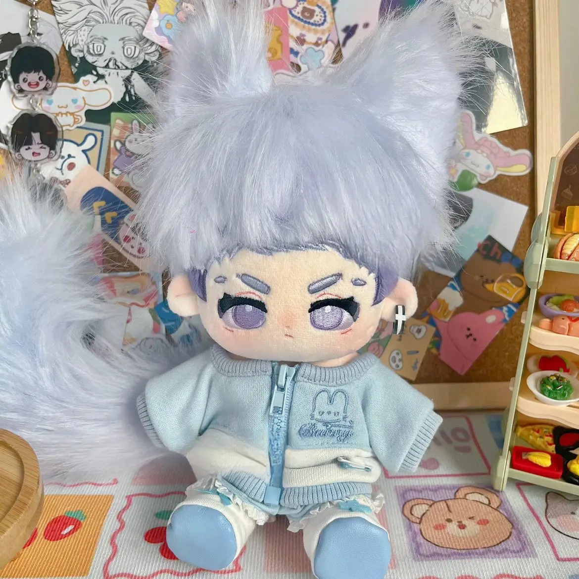 

Stuffed 20cm Comic Tokyo Revengers Mitsuya Takashi Cosplay Cartoon Plush Doll With Skeleton Dress-up Toys for Kids Birthday Gift