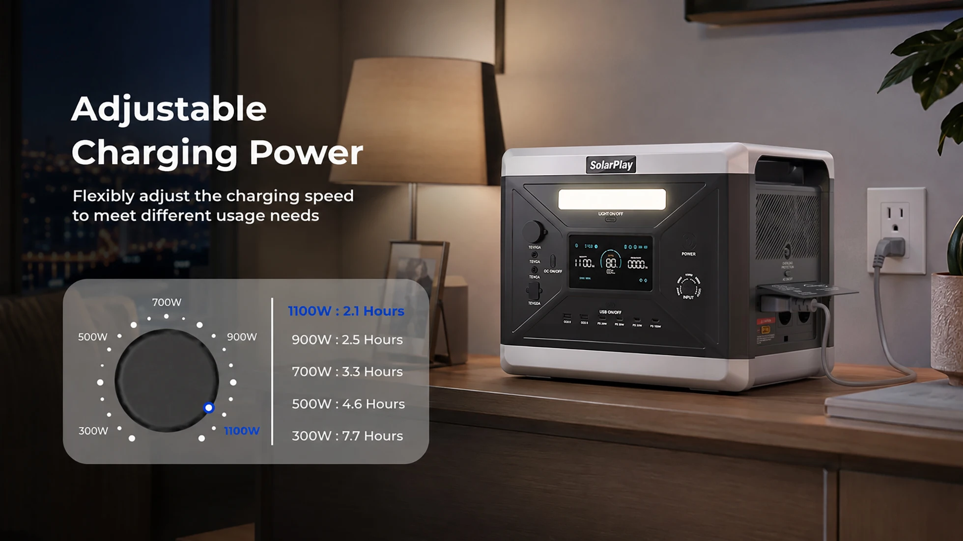 SolarPlay 2400W Powerstation 2160Wh Solargenerator mit 200W Solarpanel-Kit für den Heim- und Außenbereich, Notstrom-Akku – Detail 7