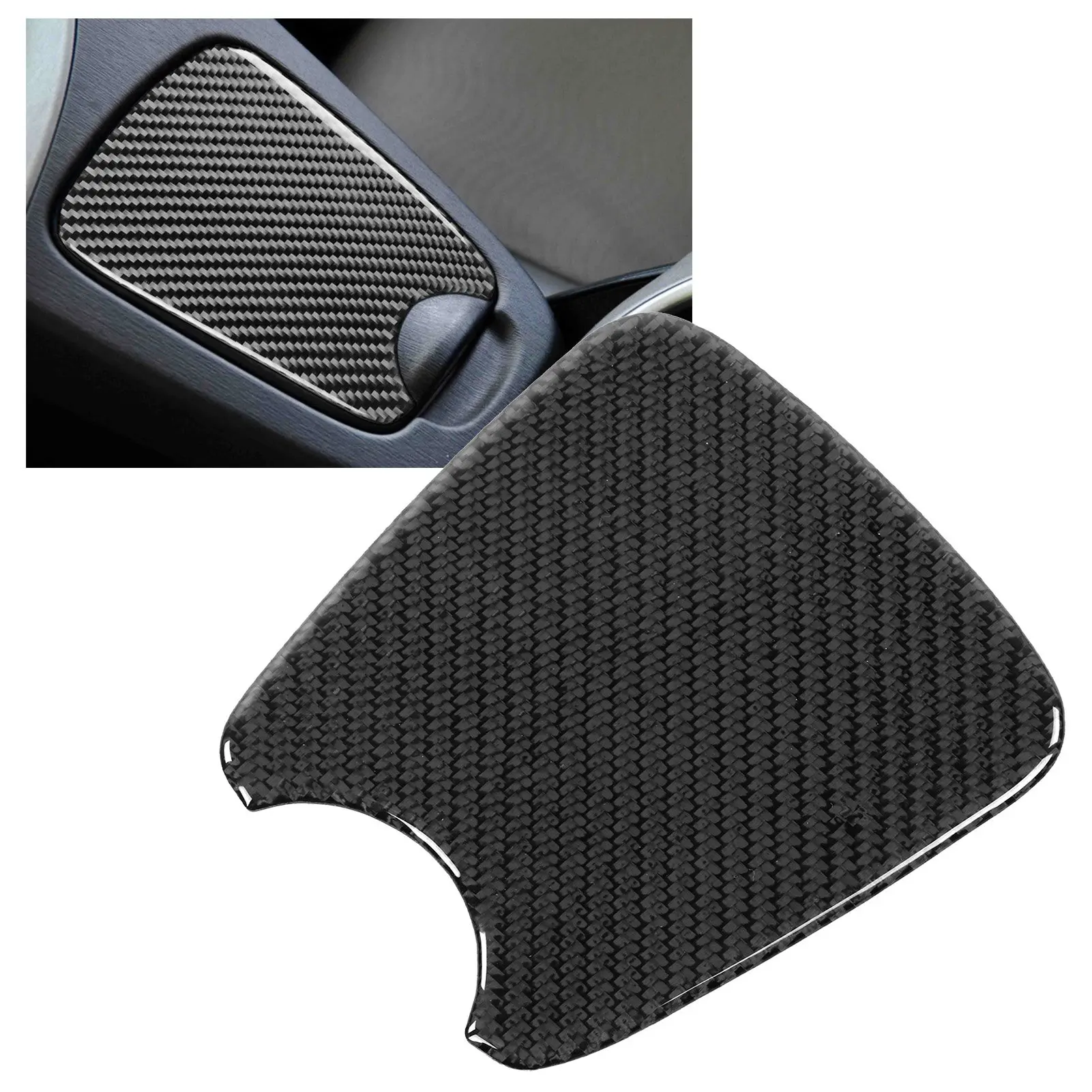 

Console Cup Holder Panel Trim Carbon Fiber Cover Sticker Fit for Prius 2012‑2015 LHD
