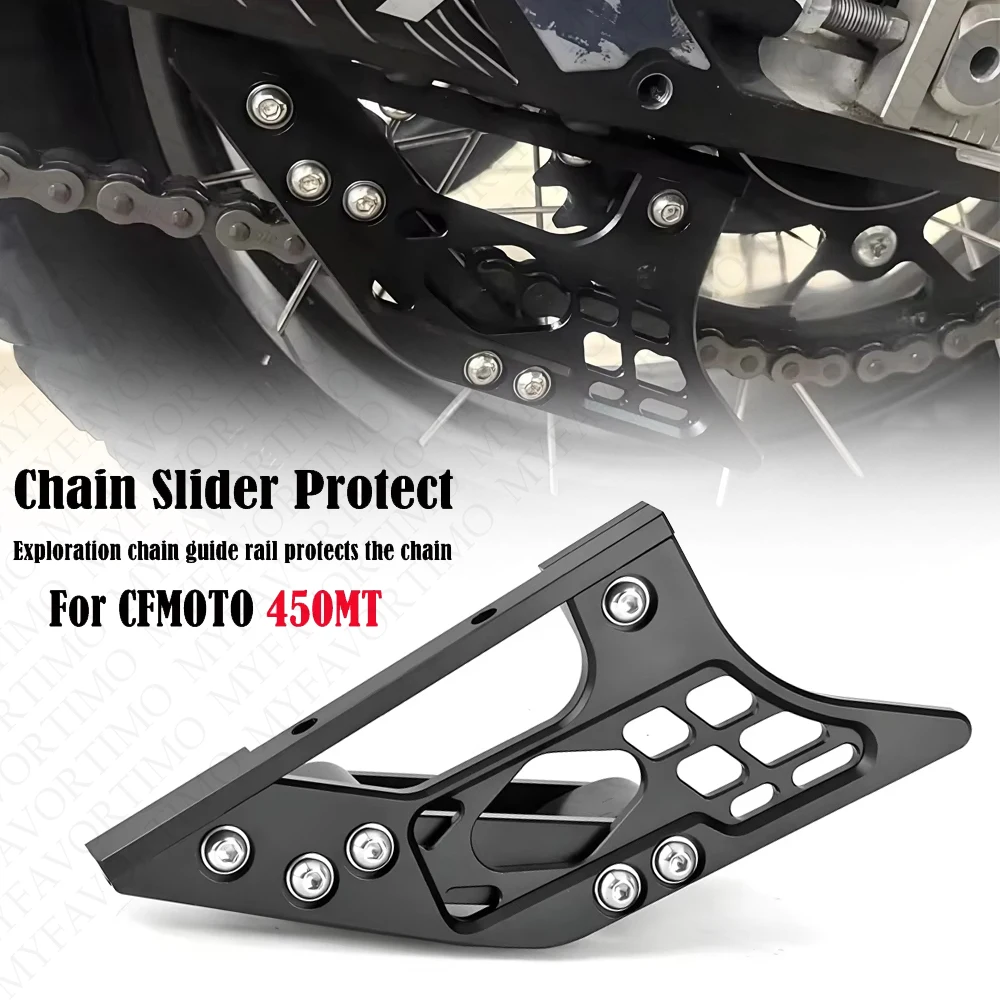 

New Motorcycle CNC Chain Swingarm Guide Slider Roller Guard Chain Protect Cover Accessories For CFMOTO 450MT MT450 2024 2025-