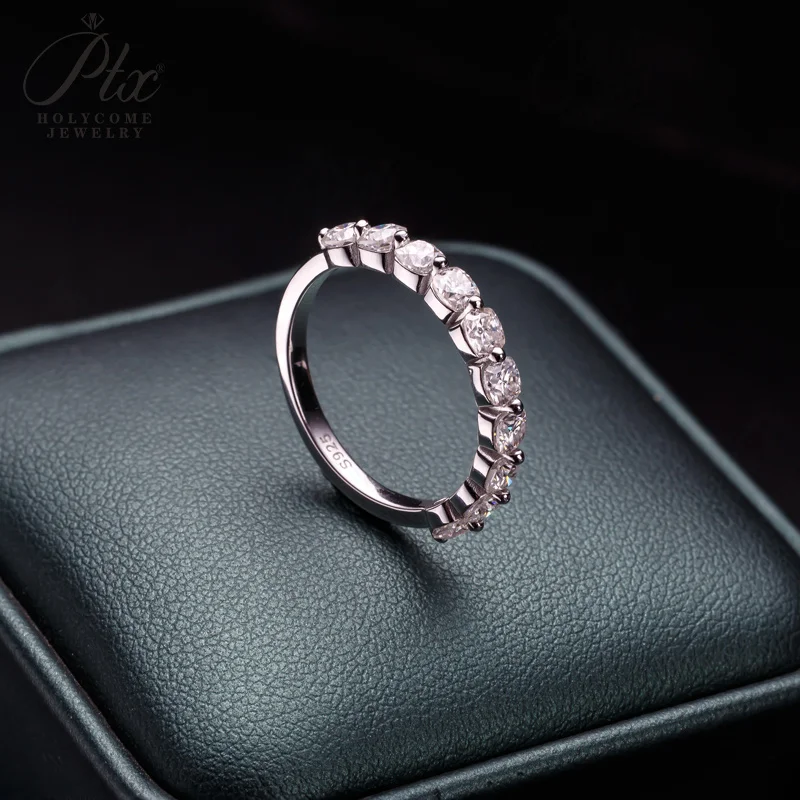 Kissenförmiger Ring 3mm Labor-Gezüchteter Moissanit D Weiß/Schwarz/Champagner/Grün/Aquablau Farbe 925 Sterling Silber Holycome Schmuck – Detail 8