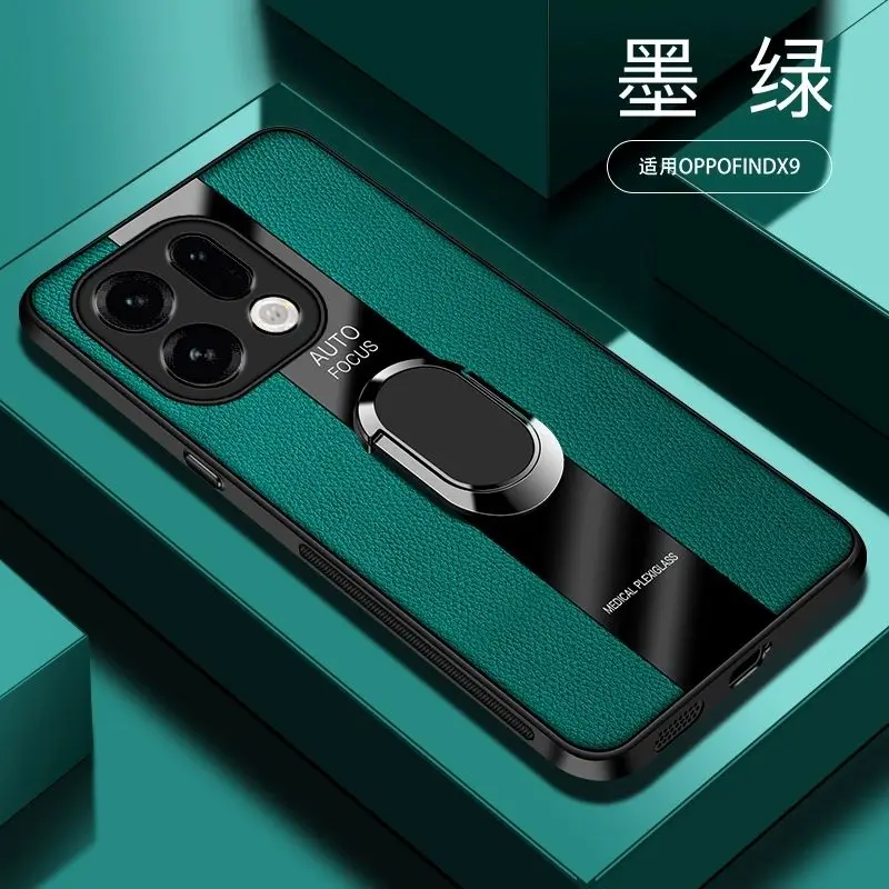 For OPPO Find X9 Pro Case Luxury leather Porsche bracket Cover For OPPO Find X9Pro Shockproof Bumper Funda