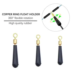 20pcs Fishing Accessories Copper Ring Swivels Float Rests High-speed Rotation Flexibility Drift Seat Fish Carp Tackle