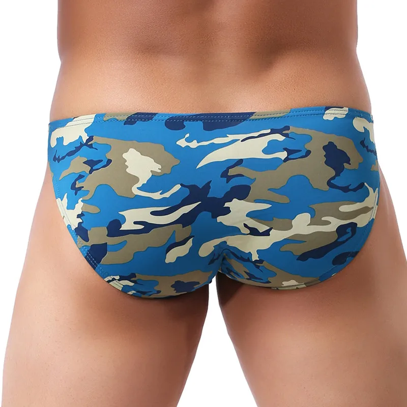 Summer Men\'s Protruding Briefs Comfortable Breathable U-convex Capsules Sexy Soft Skin-Friendly Men\'s Wild Camouflage Lingerie