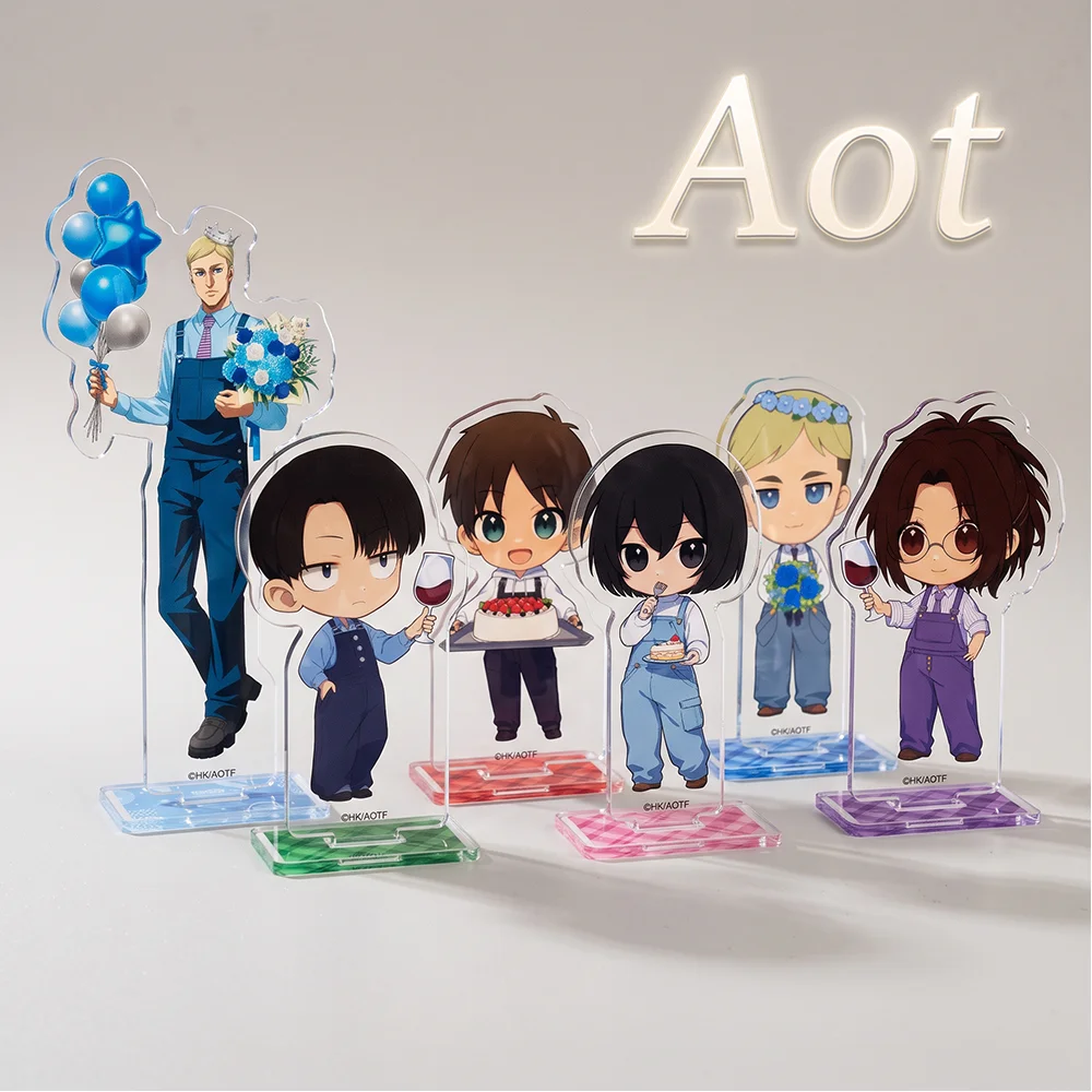 Attack on Titan Eren Levi Hans Erwin Birthday 10&15CM Acrylic Stand Keychain 2026 New Anime Stand Desk Decor Collection Gift