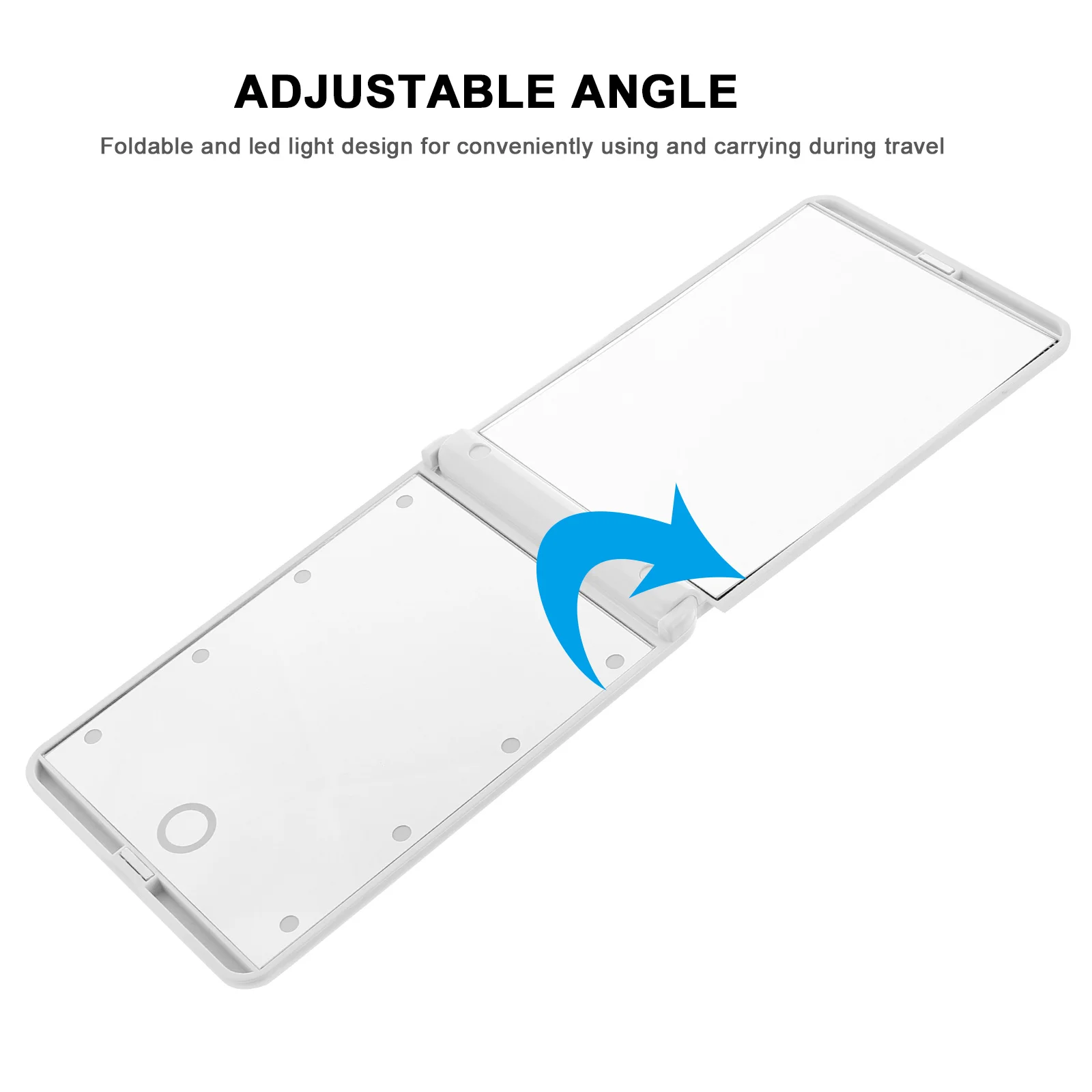 LED-Kosmetikspiegel klein für Geldbörse, Make-up, Mini-Licht, Mädchen, handgehalten, für den Außenbereich, zweiseitig