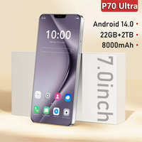 2025 Hot New Pad Tablet PC For P70 Ultra 4G 5G Dual Card Android 15 WiFi 7.0 inch HD 4K 22GB+2TB 8000mAh Battery GPS Google Tab