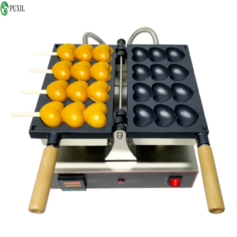 Heart shaped Egg cakes stringing machine Electric baking machine for commercial booth