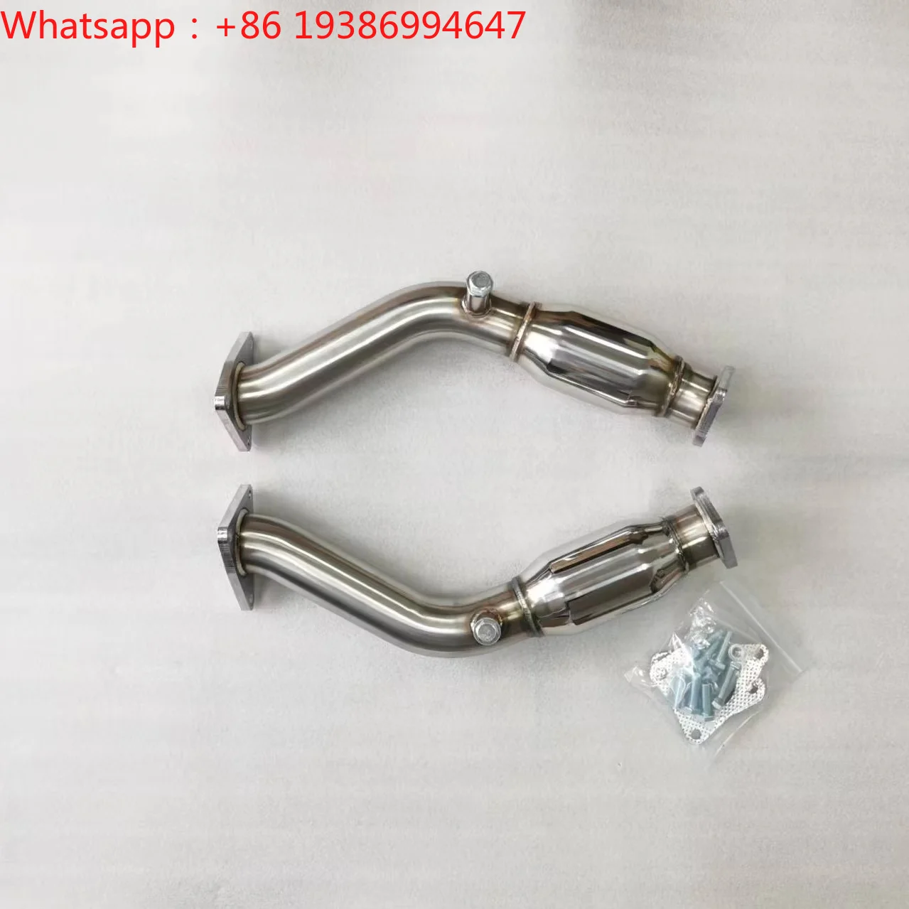 For Stainless Steel Exhaust Downpipes for Resonated Fit Infiniti G37 370Z Z33 Coupe Sedan VQ37HR 07-08 Muffler