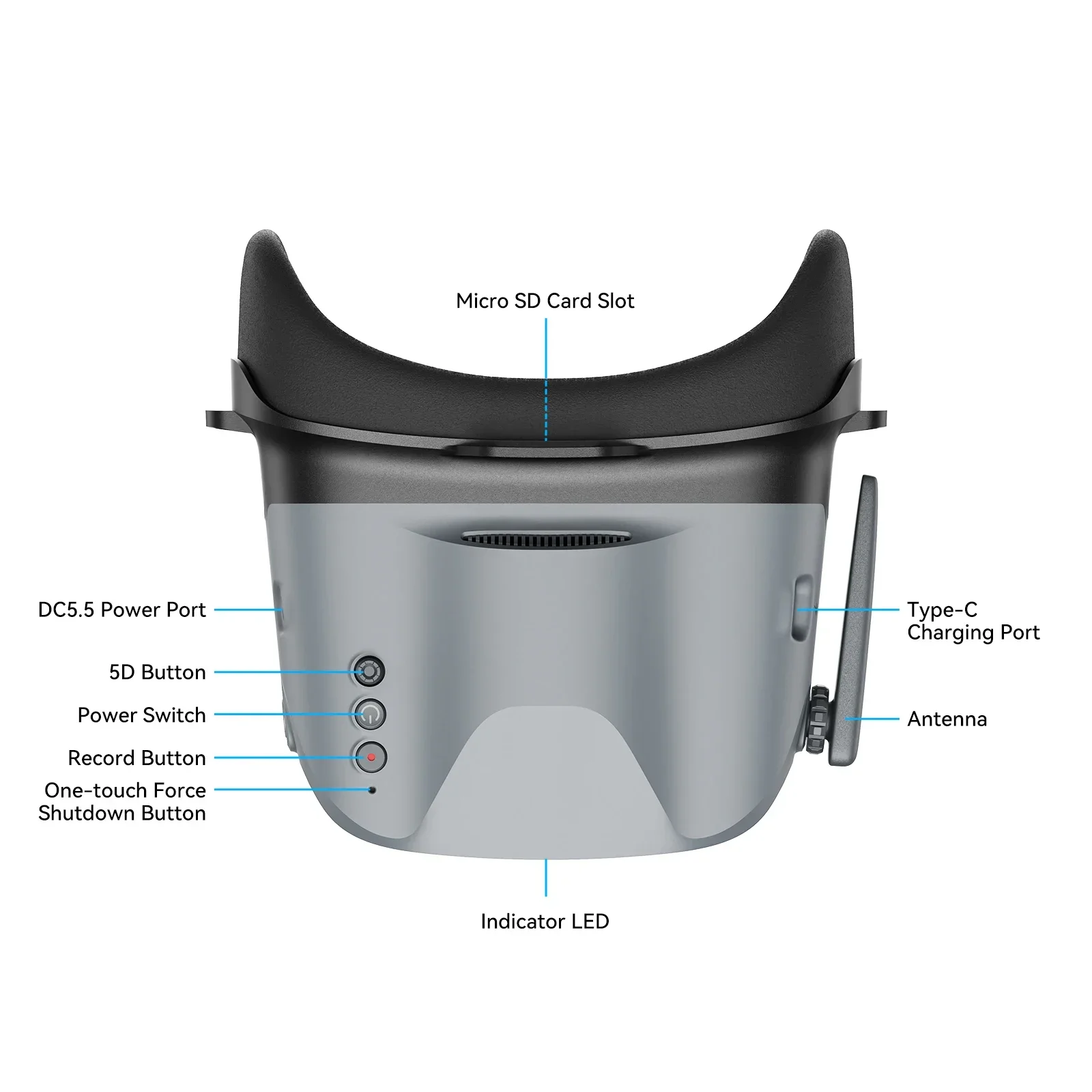 BETAFPV VR04 FPV Goggles Analog HD Video Glasses for Aquila20 Model Drone LCD Screen Immersive Flight Accessories