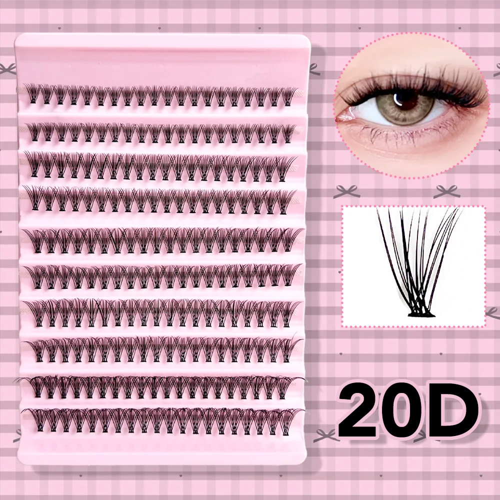 Clusterwimpers 8-16 mm, natuurlijk make-upeffect, gemengde lengtes, natuurlijk pluizig, geschikt voor beginners, herbruikbaar.