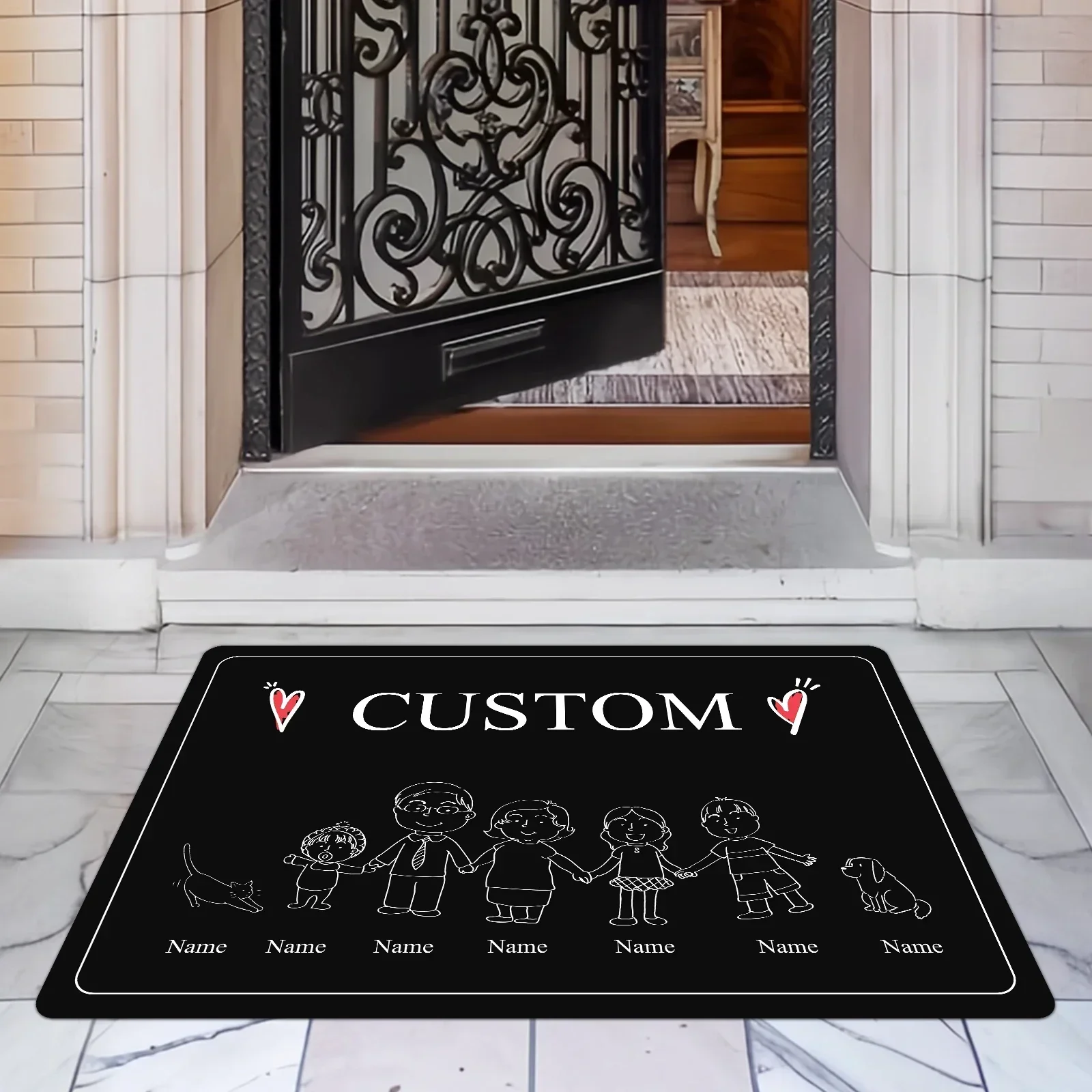 Custom Foot Mat Welcome Rug Personalized Carpet Diatom Mud Bath Mats Bathtub Absorbent Non-Slip Rugs Halloween Gift Home Decor