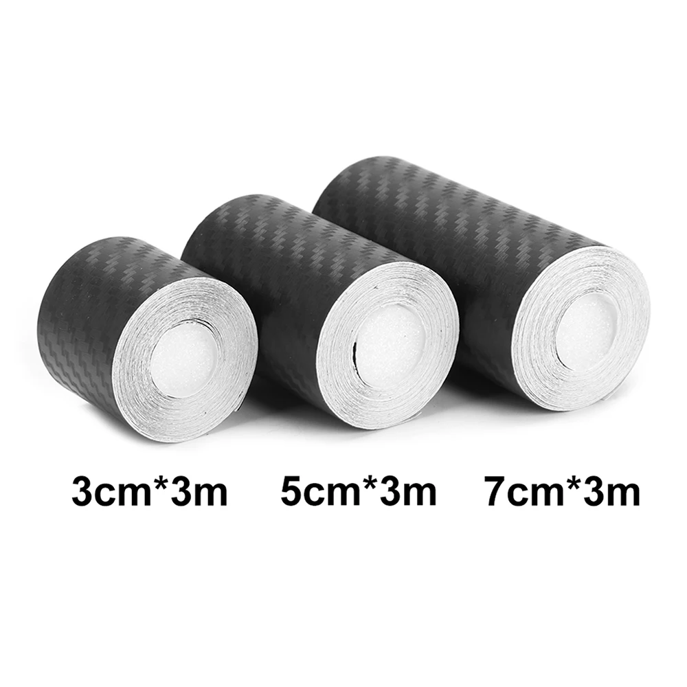 1/3/5/7/10 m 3D Carbon Fiber Protective Tape Car Sticker Anti-slip Car Decoration Tape