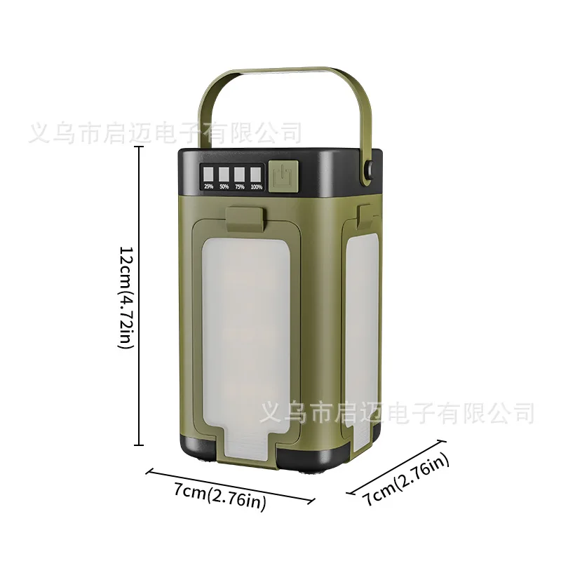 Multifunctional outdoor camping light, support output four-leaf folding with solar camping light atmosphere