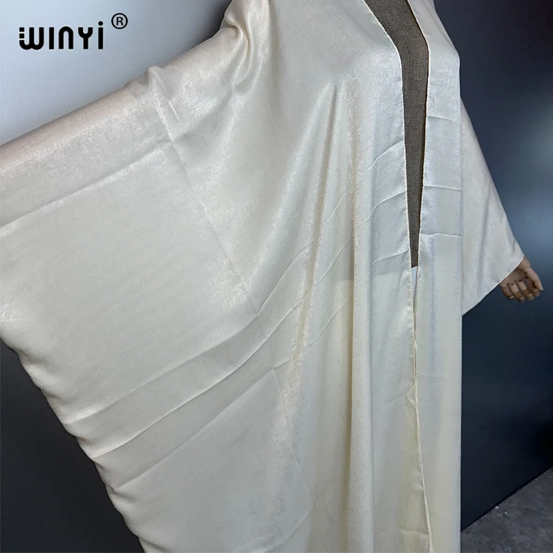 WINYI kimono boho monocolour kaftans beach wear Elegant Cardigan elegant Holiday beach outfits for women bathing suit cover ups