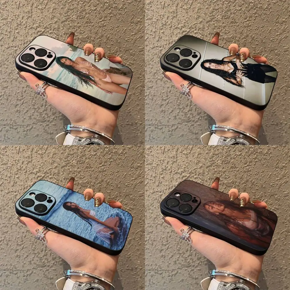 

M-Megan Fox Phone Case For iPhone 17,16,15,14,13,12,Pro,Max,Plus,E,SE4,Air,Mini Black Soft Box