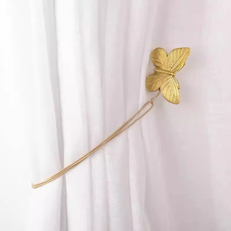 Cute Cartoon Butterfly Curtain Magnetic Tiebacks - Home Decor, Sheer & Thick Curtain Holder Fastener, No-Drill Curtain