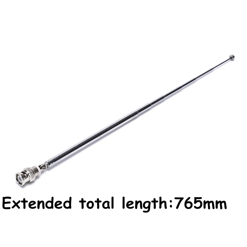 

360 Degrees 765mm Telescopic Antenna BNC Head Connector Portable FM Radio Special Antenna For Walkie-talkie