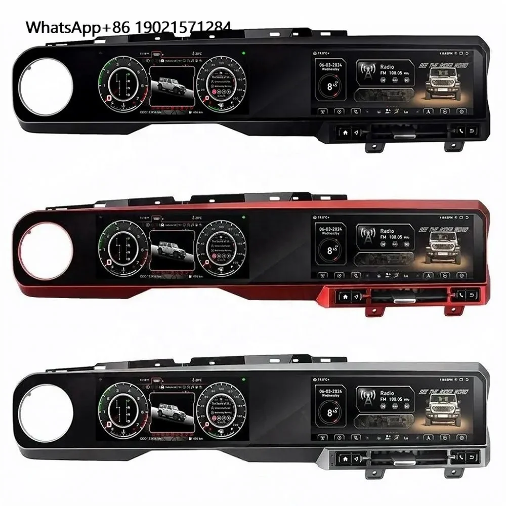 RoadNavi Custom Car Digital Cluster Dashboard Speedometer for Jeep Wrangler JL Gladiator J-Max 2018-2021 Android Radio