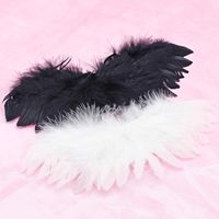 1PC Mini Angel Feather Wings For Doll Photo Props Black Wing Hanging Ornament Doll Wing Decor Performance Show DIY Costume