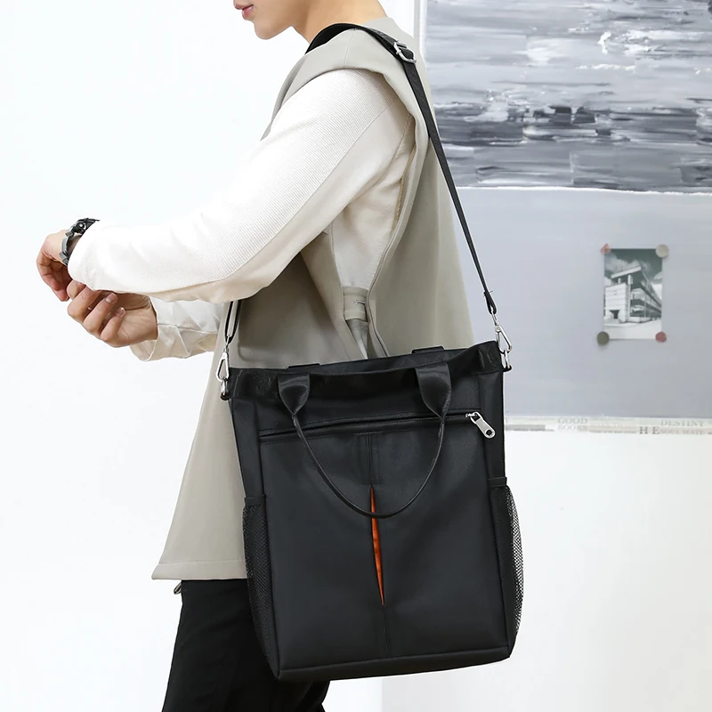 Thickened Large Capacity Laptop Bag for Men 14 Inch 16 Inch Vertical Business Briefcase Commuting Single Shoulder Oxford Fabric