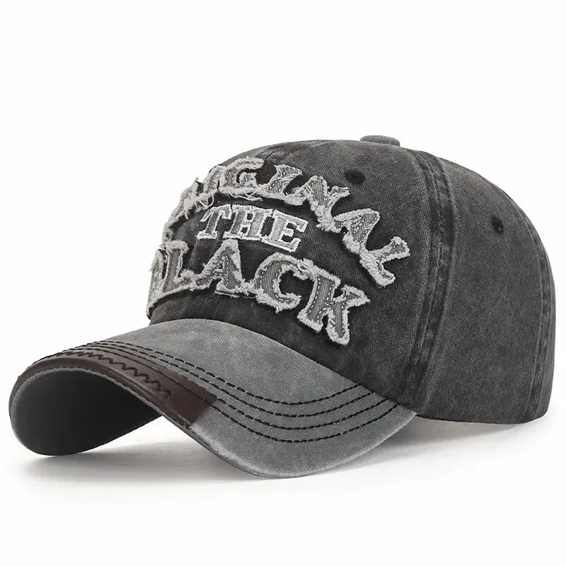 Retro Letter Embroidery Baseball Caps Spring Summer Men Women Cotton Adjustable Casual Hat Hip Hop Streetwear Sun Hats y2k hat image 6