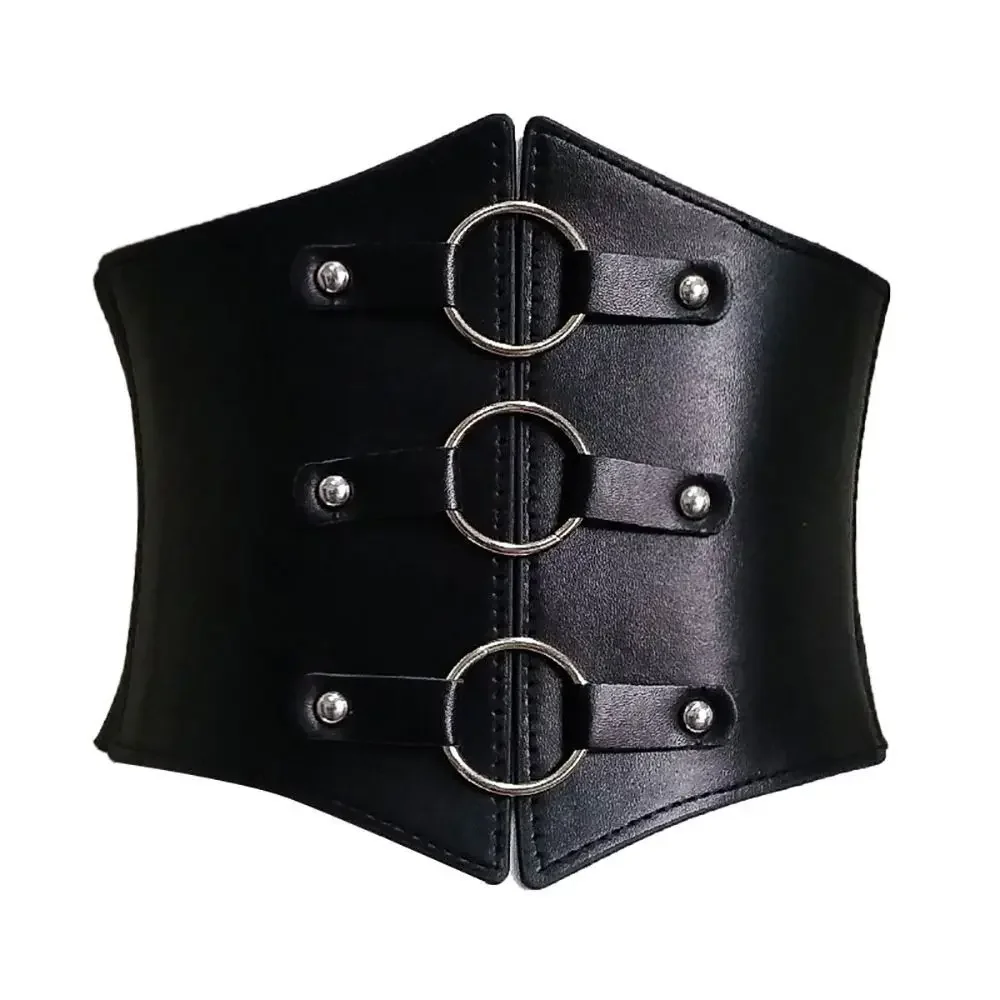 Accessories Corset PU Leather Waistband Girdle Wide Waist Belt Elastic Buckle