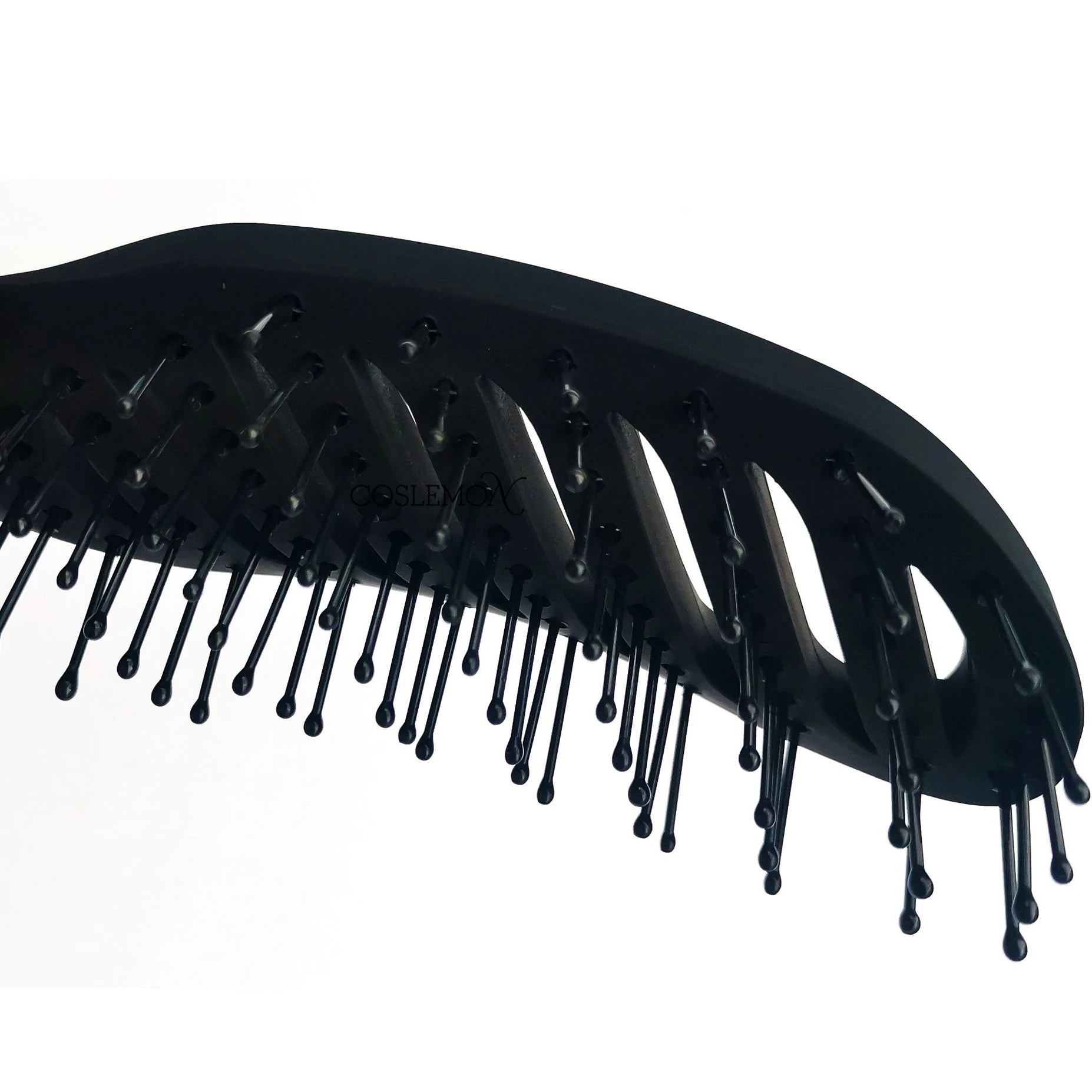 Hair Comb Salon Anti-static Heat Curved Vent Hair Scalp Massage Airbag Rubber Styling Tools Elastic Black Barber Accessories image 2