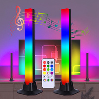 2 Pack RGB LED Light 30cm Desk Mood Light USB Night Light Remote Table Lamp Music Pickup Light for TV PC Gaming Room Decor