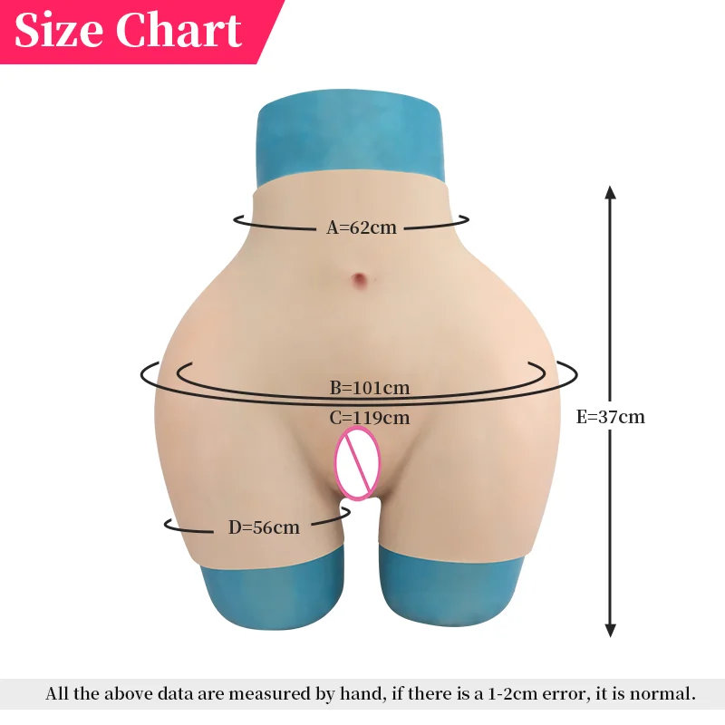 Silicone False Vagina Pants Huge Crotch Butt Sexy Buttocks for Shemale Cosplay Cross Dresser Drag Queen Hip Enhancer Pant 5.5 CM