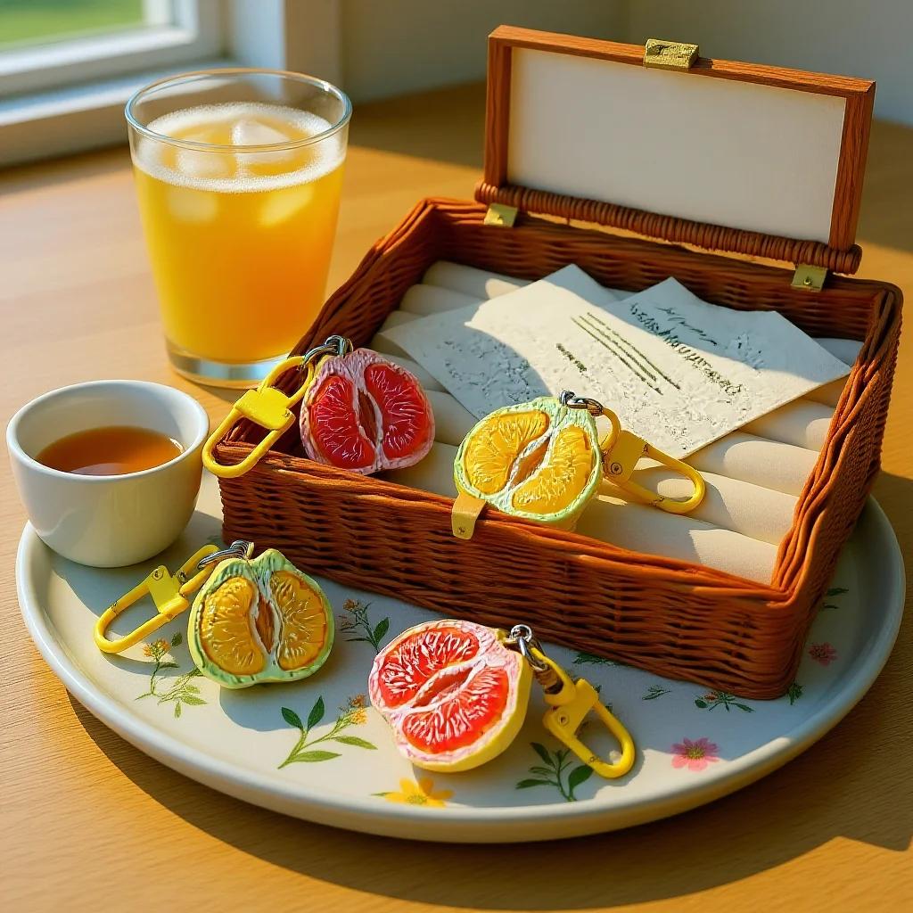 Decorative Key Pendant Fresh Fruit Charm Keychain Miniature Fruit Accessory Vivid 3d Simulation Keychain For Phone Cases Car
