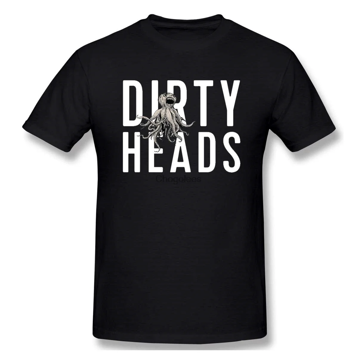 Younnerr Men T Shirt Simple Dirty Heads Logo Round Neck Short Sleeve Tee