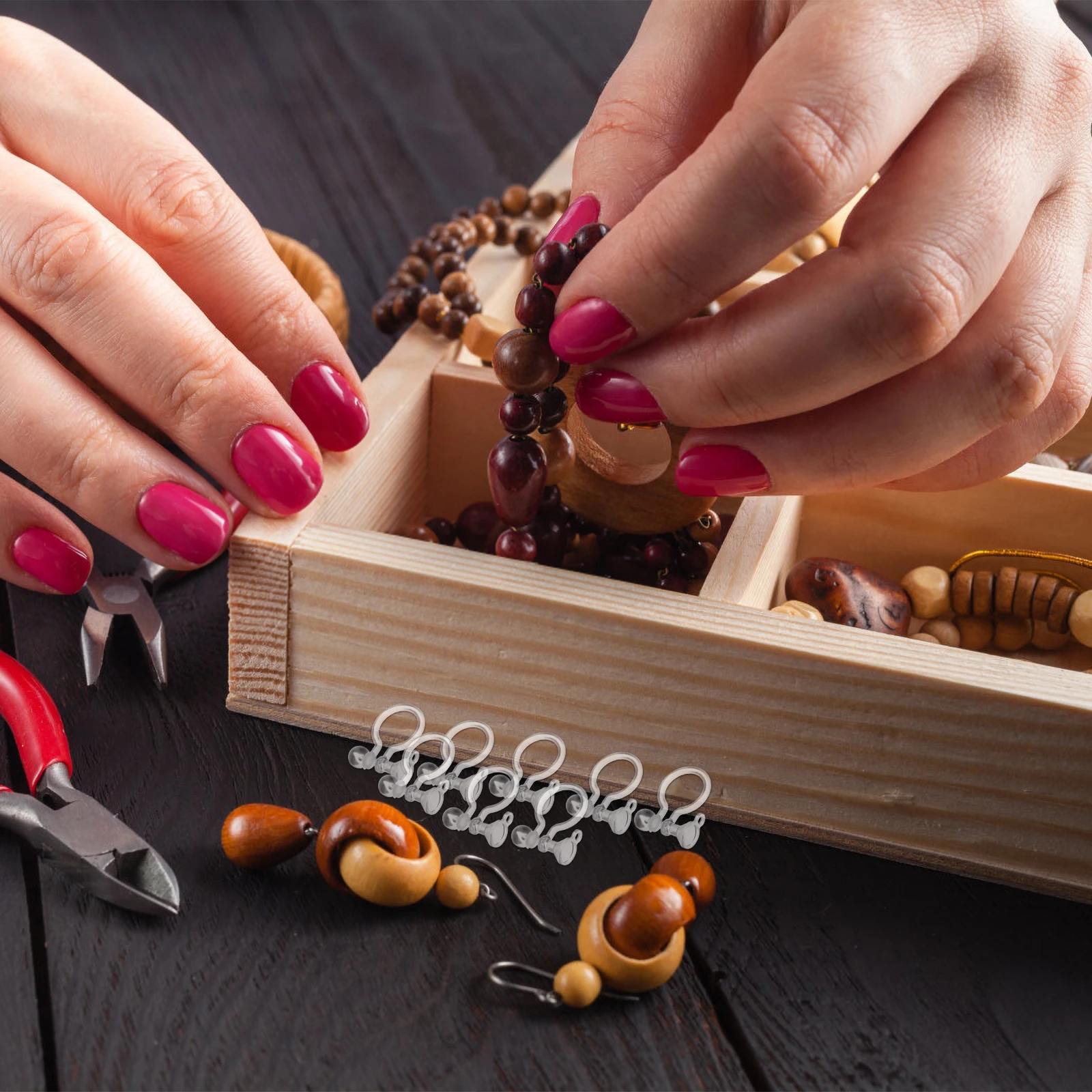 

100 шт., преобразователь зажимов для ушей, прозрачные невидимые задние серьги для непирситых ушей, конвертирующие шпильки на клипсе, фурнитура для изготовления ювелирных изделий