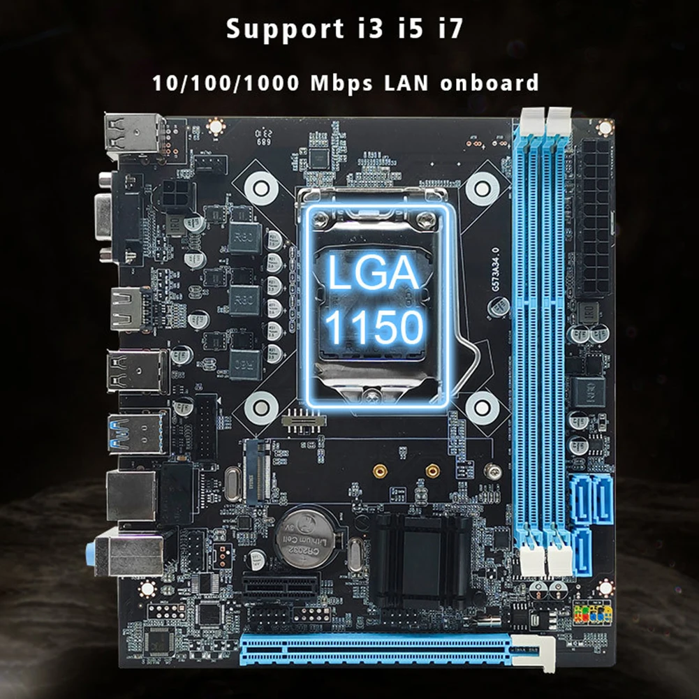 H81 Motherboard 2 X 240-pin DDR3 SDRAM Slot Micro-ATX LGA1150 Desktop Computer Mainboard PCI Express X16 X1 M.2 Nvme/NGFF Slot