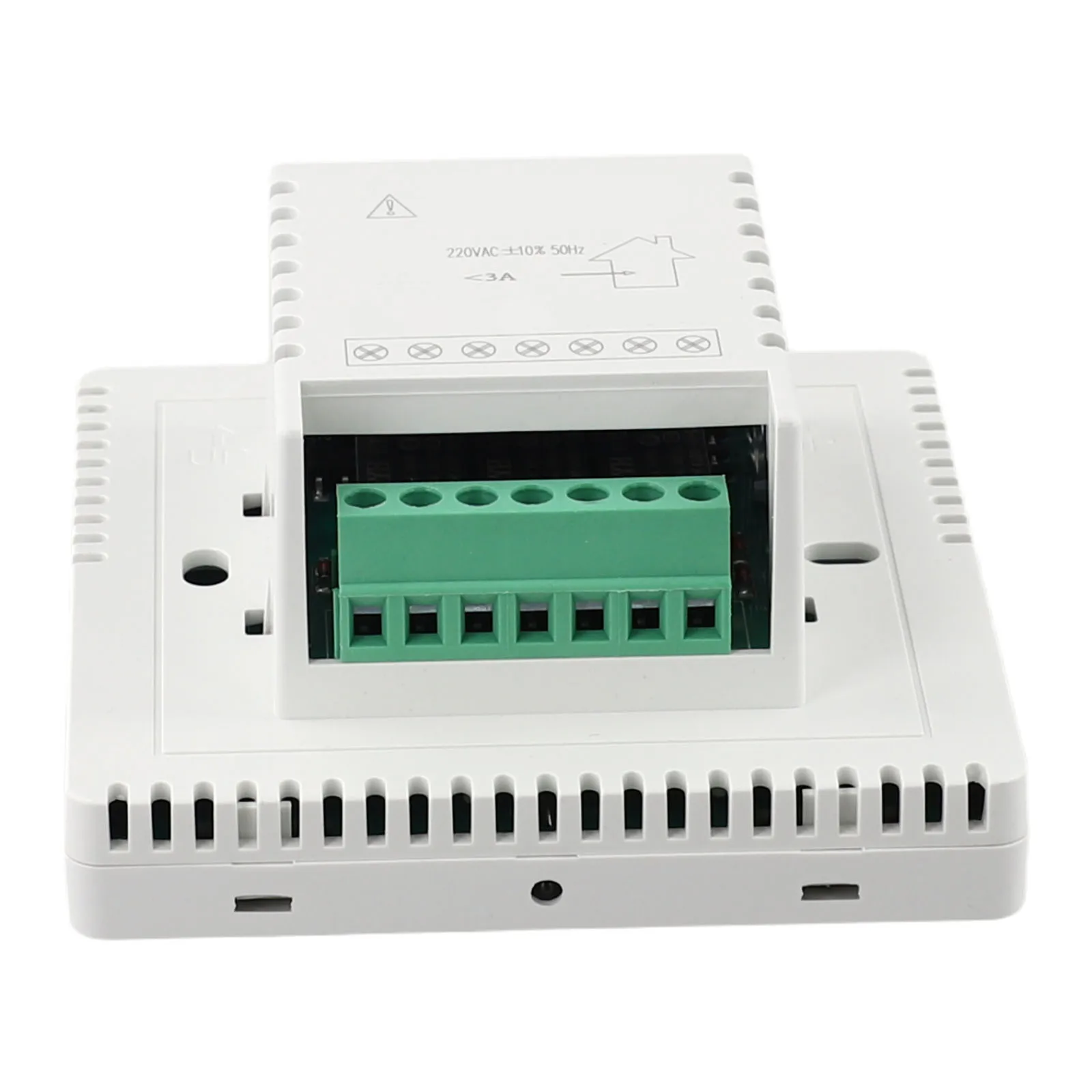 1pcs Thermostat Control Panel Digital Thermostat Intelligent Air Conditioner LCD Display Temperature Controller 86*86mm White