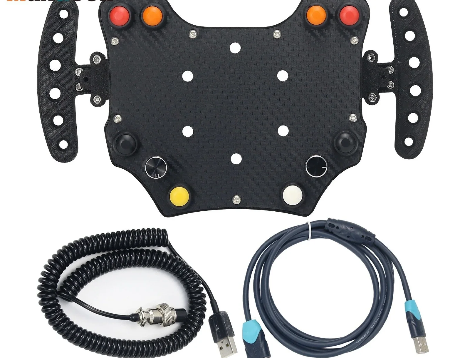 TAOMaxgeek Simracings Steering Wheel Hub Steering Wheel Instrument Button Box Central Console for Racing Game