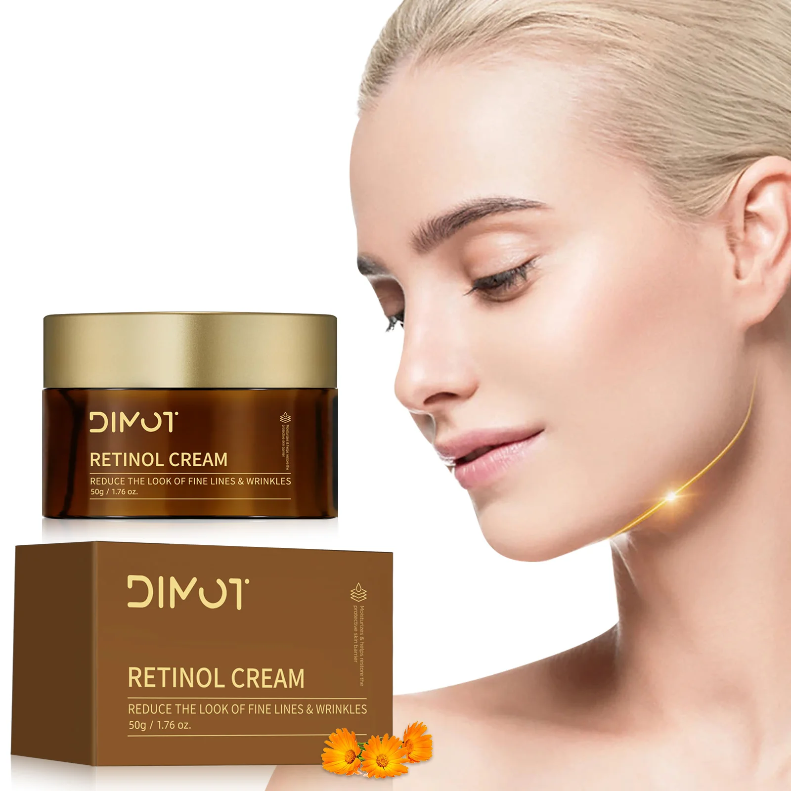 

DIMOT Pure Retinol Anti Wrinkle Face Cream Care Facial Hyaluronic Acid Moisturizing Face Rejuvenating Creams Skin Care Products