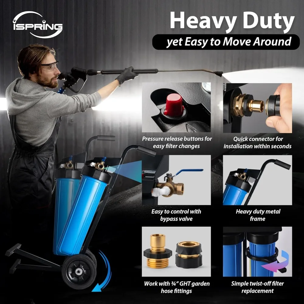 

Spotless Car Wash System with Bypass Valve, Deionized Water System for Spot Free RVs, Model: WGB22BD-BP