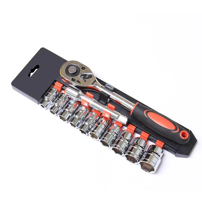 

12 Pcs Socket Set with Extension Rod Ratchet Wrench Universal Tool for Car Boat Motorcycle Bicycle Repair Professional