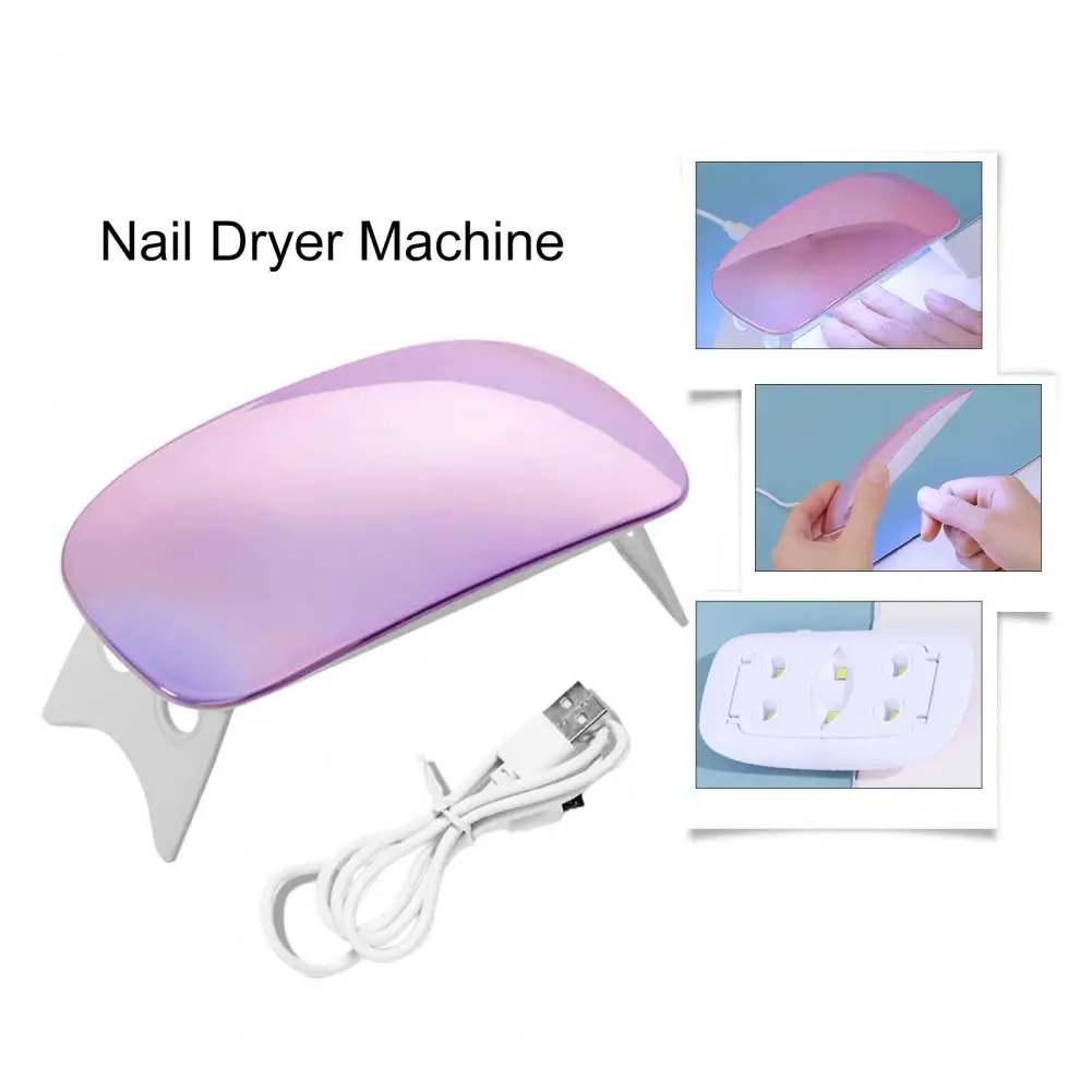 1 Set Nail Lamp One-key Timing Quick-drying Foldable Portable Dual Light Source Mini Nail Phototherapy Machine Women Supply