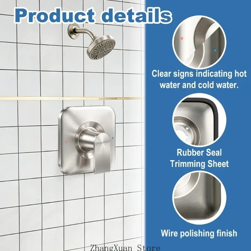T2471BN Square Escutcheon Plate for Shower Trim Area Repair Work Use 3XUF