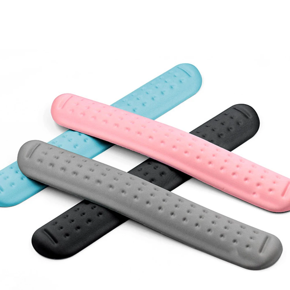 

1pc Memory Material Wrist Keyboard Pad Cushion Office Gaming Skid Proof Smooth Relief Stress Student Teacher Home Use