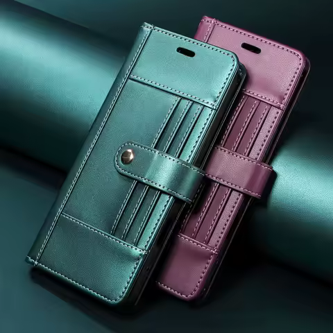 S25 Ultra S23 S21 FE S22 S24 Plus Luxury Case 6-Card Book Coque for Samsung Galaxy S25 Ultra Case S 25 Edge S24 S20 Flip Cover