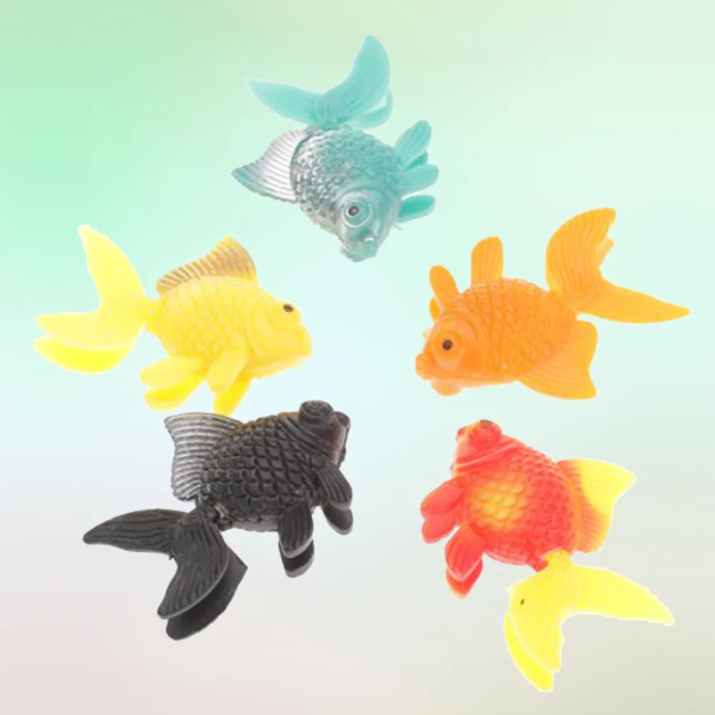 10pcs Fake Fish Lifelike Artificial Floating Ornament Decorations for Aquarium Fish Tank Random Color