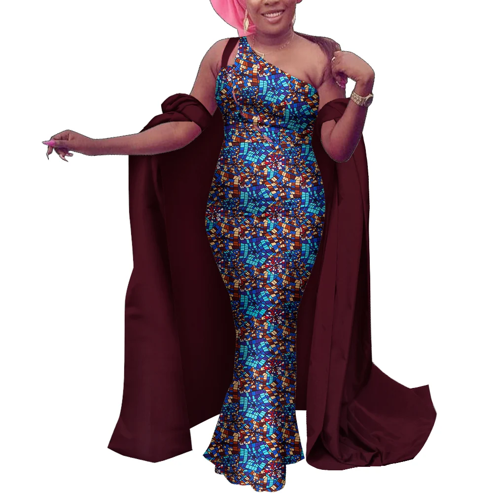 BintaRealWax  African Party Dresses  Floor Length Party Dresses Plus Size Evening Gowns for Women WY9950