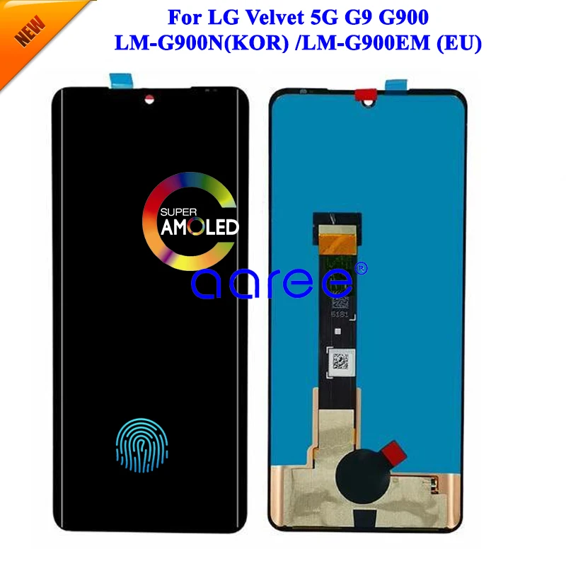 AMOLED LCD Display  For LG G9 LCD Display For LG Velvet 5G G900 LCD Display Screen Touch Digitizer Assembly