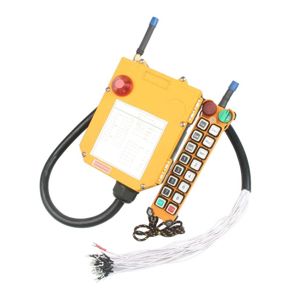 F24-14S Single speed crane driving crane industrial wireless remote control industrial 24V 36V 48V 220V 380V With emergency stop