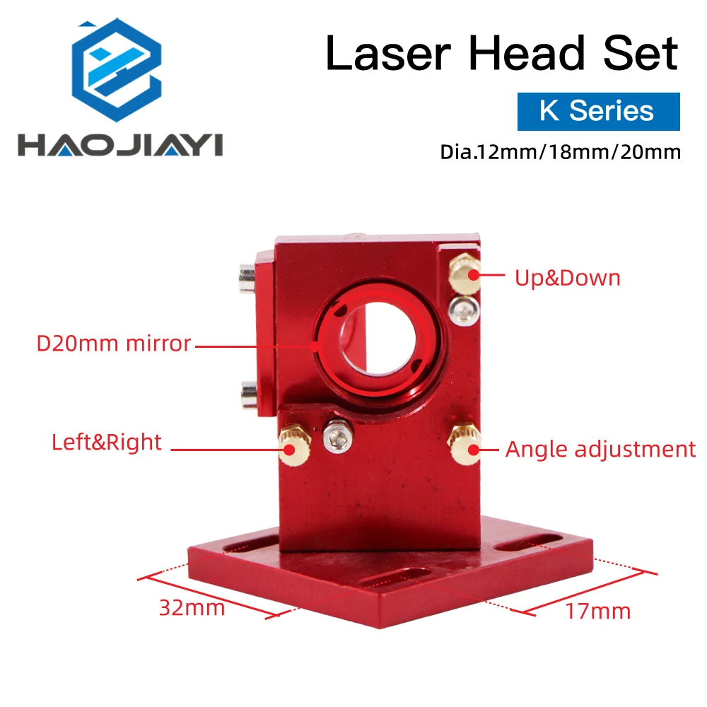 Imagem -05 - Grupo Principal do Laser do Co2 Lente Diâmetro do Espelho 20 mm para a Gravura do Laser Máquina de Corte Co2 4060 K40 Diâmetro 12 18 20 mm